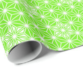 Japanisch Asanoha oder Star Pattern, hellgrün Geschenkpapier (Rolleneckpunkt)