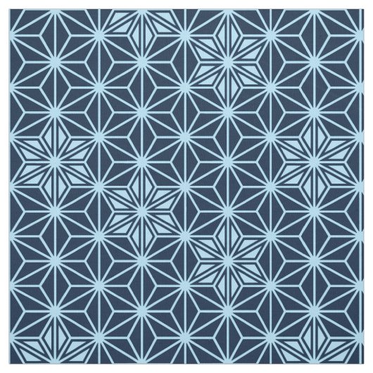 Japanisch Asanoha oder Star Pattern, Indigoblau Stoff (Muster)