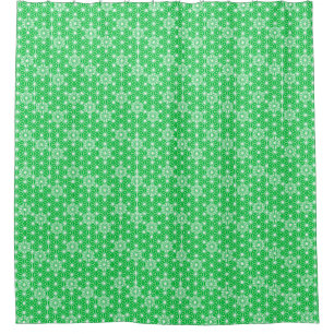 Japanisch Asanoha oder Star Pattern - Jade grün Duschvorhang