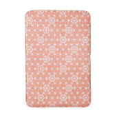 Japanisch Asanoha oder Star Pattern - Korallenrosa Badematte (Vorderseite Vertikal)
