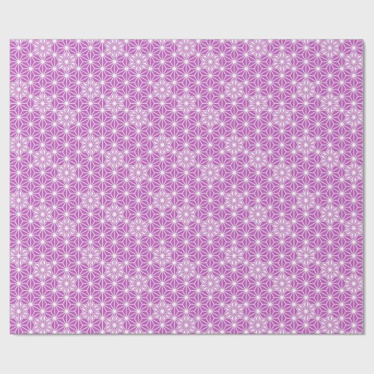 Japanisch Asanoha oder Star Pattern, Orchid Geschenkpapier (Flach)