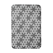 Japanisch Asanoha oder Star Pattern, weiß und schw Badematte (Vorderseite Vertikal)
