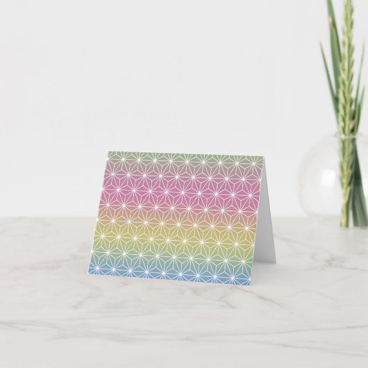 Japanisch Asanoha Pastel Rainbow Personalisiert (Vorderseite)