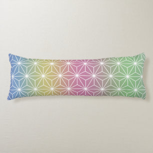 Japanisch Asanoha Pastel Rainbow Seitenschläferkissen