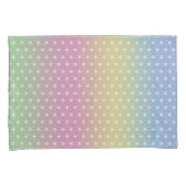 Japanisch Asanoha Traditionelle Printpastel Rainbo Kissenbezug (Vorderseite-Rechts)