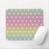 Japanisch Asanoha Traditionelle Printpastel Rainbo Mousepad (Mit Mouse)