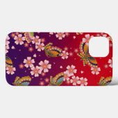 Japanisch Asanoha Traditioneller Print Red & Lila Case-Mate iPhone Hülle (Rückseite (Horizontal))