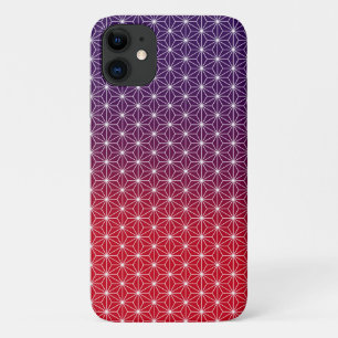 Japanisch Asanoha Traditioneller Print Red & Lila Case-Mate iPhone Hülle