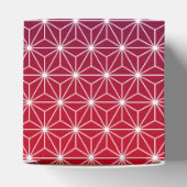 Japanisch Asanoha Traditionelles Druckrot und Lila Geschenkschachtel (Oben)