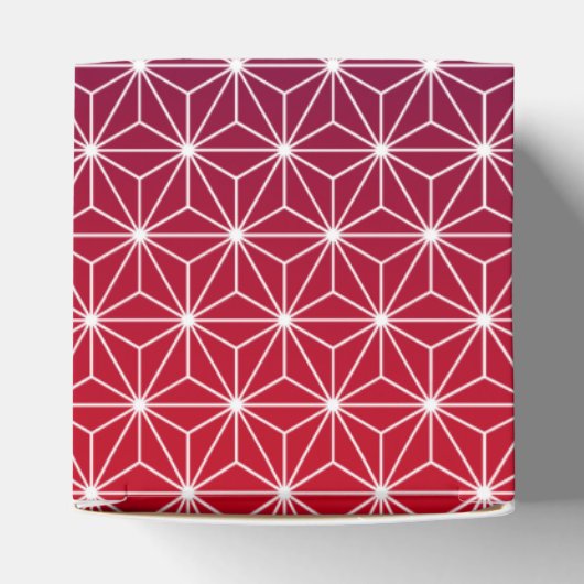 Japanisch Asanoha Traditionelles Druckrot und Lila Geschenkschachtel (Oben)