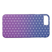 Japanisch Asanoha Traditionelles Print Blue & Lila Case-Mate iPhone Hülle (Rückseite (Horizontal))