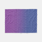 Japanisch Asanoha Traditionelles Print Blue & Lila Fleecedecke (Vorderseite (Horizontal))