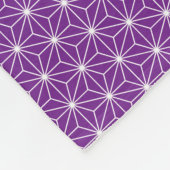 Japanisch Asanoha Traditionelles Print Blue & Lila Fleecedecke (Ecke)