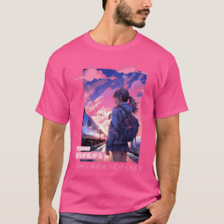 Japanisch Ästhetische Landschaft Kawaii Mädchen Va T-Shirt