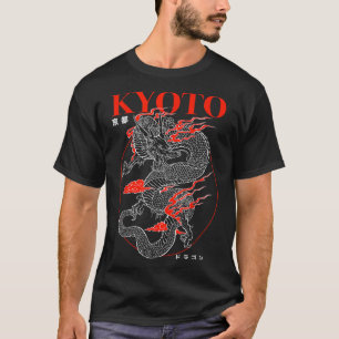 Japanisch Ästhetischer Drache Tokio Japan Asiatisc T-Shirt