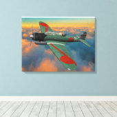 Japanisch B5N "Kate" im Flug Leinwanddruck (Insitu (Holzboden))