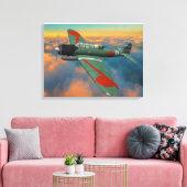 Japanisch B5N "Kate" im Flug Leinwanddruck (Insitu (Wohnzimmer))