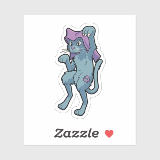 Japanisch Bakeneko Cat Yokai Aufkleber (Blatt)