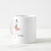 Japanisch Ballerina Girl Personalisiert Kaffeetasse (Vorderseite Links)