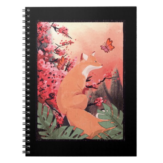 Japanisch Beautiful Fox Butterfly Notizblock (Vorderseite)