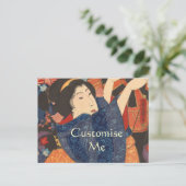 Japanisch Beauty ist farbenfroh Postkarte (Stehend Vorderseite)