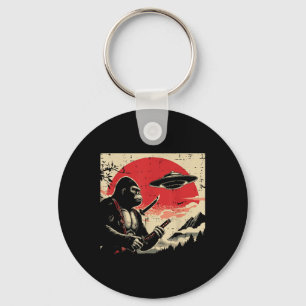 Japanisch Bigfoot Samurai Ufo Vintag Sasquatch Men Schlüsselanhänger