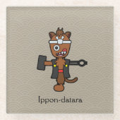 Japanisch Blacksmith Ippon-datara: Cartoon Yokai Glasuntersetzer (Vorderseite)