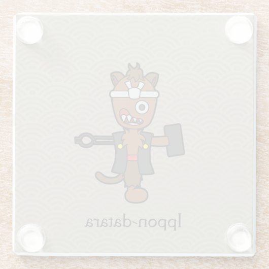 Japanisch Blacksmith Ippon-datara: Cartoon Yokai Glasuntersetzer (Rückseite)