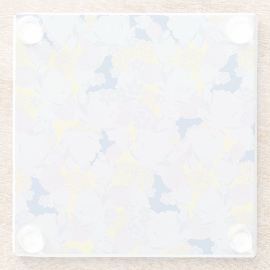 Japanisch Blau Glasuntersetzer (Rückseite)