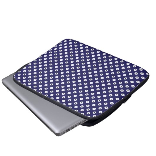 Japanisch Blue Laptop Sleeve (Vorne Knopf)