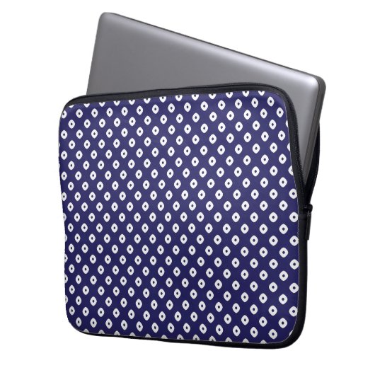 Japanisch Blue Laptop Sleeve (Vorderseite Links)