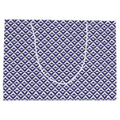 Japanisch Blue Large Gift Bag Große Geschenktüte (Rückseite)