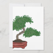 Japanisch Bonsai Tree Wedding Einladung (Rückseite)