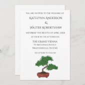 Japanisch Bonsai Tree Wedding Einladung (Vorne/Hinten)