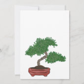 Japanisch Bonsai Tree Wedding Einladung (Rückseite)
