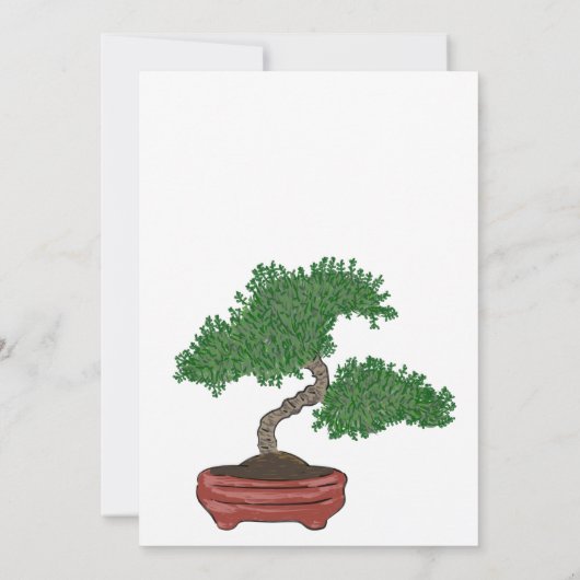 Japanisch Bonsai Tree Wedding Einladung (Rückseite)
