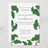 Japanisch Bonsai Tree Wedding Einladung (Vorne/Hinten)