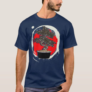 Japanisch Bonsai Tree Zen Buddhist Enso Circle Str T-Shirt
