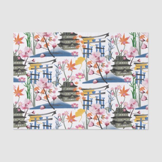 Japanisch Botanisch Seidenpapier (Vorderseite)