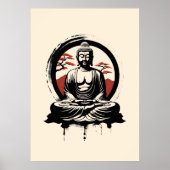 Japanisch Buddha Zen Poster (Vorne)