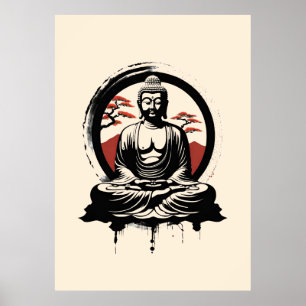 Japanisch Buddha Zen Poster
