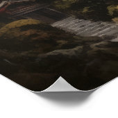 Japanisch Buddhist Temple Art Print Poster (Ecke)