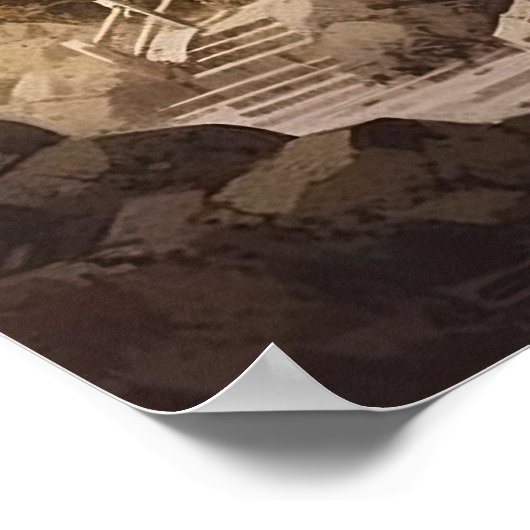 Japanisch Buddhist Temple Art Print Poster (Ecke)