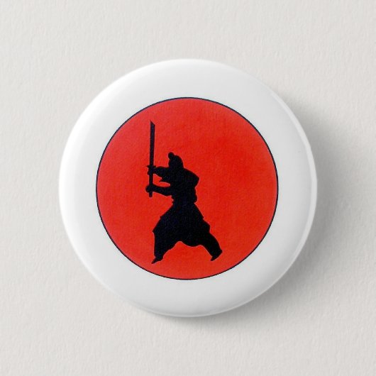 Japanisch Bushido 6 cm Abzeichen Button (Vorderseite)