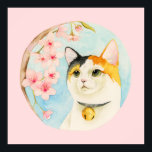 Japanisch Calico Cat Aquarellmalerei, Pop Art Poster<br><div class="desc">Dies ist eine Aquarellbilder einer Kalico-Katze,  die die Kirschblüte anschaut und genießt. "Hanami" ist eine japanische Tradition,  in der die Menschen unter den Kirschblüten feiern und Party,  wenn sie in voller Blüte sind. Niedliches Design für Katzenliebhaber.</div>