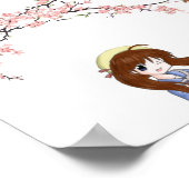 Japanisch Cherry Blossom Girl Poster (Ecke)