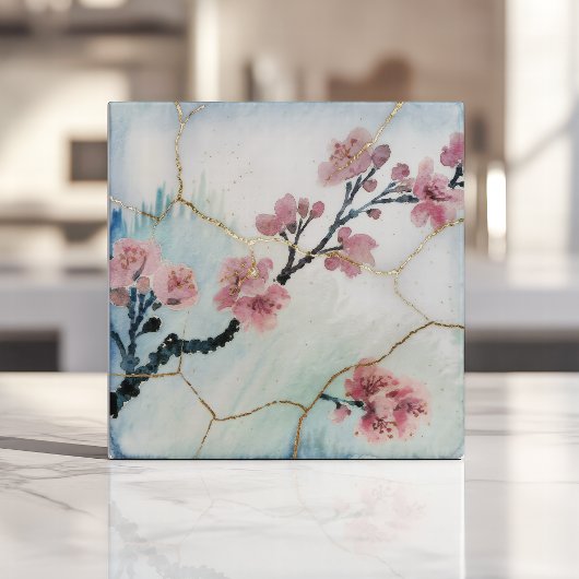 Japanisch Cherry Blossom Kintsugi Fliese