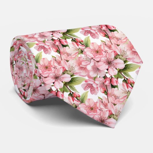 Japanisch Cherry Blossom Neck TIe Krawatte (Gerollt)
