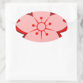 Japanisch Cherry Blossom Ovaler Aufkleber (Tasche)
