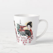 Japanisch Cherry Blossom Pagoda Geisha Girl Milchtasse (Rechts)